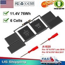  A1820 Battery For Apple Macbook Pro 15" A1707 EMC 3072 3162 Late 2016 Mid 2017