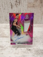 2017-18 Panini Spectra Zach Collins RC #134 Neon Pink Auto Patch 22/25 Portland