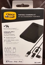 OtterBox Portable Charging Kit Power Bank with 3-in-1 Cable 5k mAh (Black)