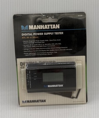 Manhattan Digital Power Supply Tester ATX, 20- or 24-pin Diagnose Detect Voltage