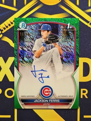 2023 Bowman Green Shimmer Refractor Auto /99 Jackson Ferris #CPA-JF Cubs Dodgers