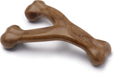 Wishbone Durable Dog Chew Toy for Aggressive Chewers, Made in USA, Large, Real B