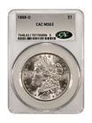 1888-O MORGAN SILVER DOLLAR CACG MS 63 CAC