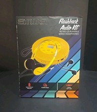 NEW  Aiwa Flashback Wireless Kit Retro CD Player  Wireless Headphones