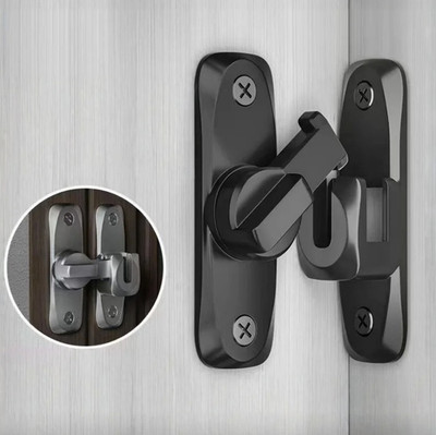 1set Zinc Alloy Flip Door Lock 90/180° Latch with Screws Home Security - NEW
