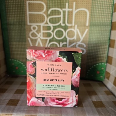 BATH & BODY WORKS WHITE BARN wallflowers 2pak FRAGRANCE REFILLSROSE WATER & IVY