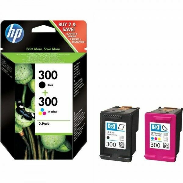HP 300 Pack de 2 Cartuchos de Tinta - Negro/Tricolor (CN637EE) | Compra  online en eBay