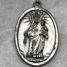 Vintage Sacred Heart & Other side St. Joseph Medal Religious Item