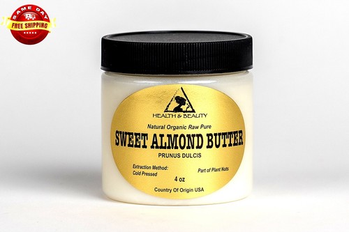 SWEET ALMOND BUTTER ORGANIC by H&B Oils Center COLD PRESSED 100% PURE 4 OZ - Picture 3 of 12