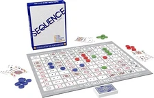 SEQUENCE DELUXE BOARD GAME Jax Folding Boards Family Team Play Cards Chips Dice