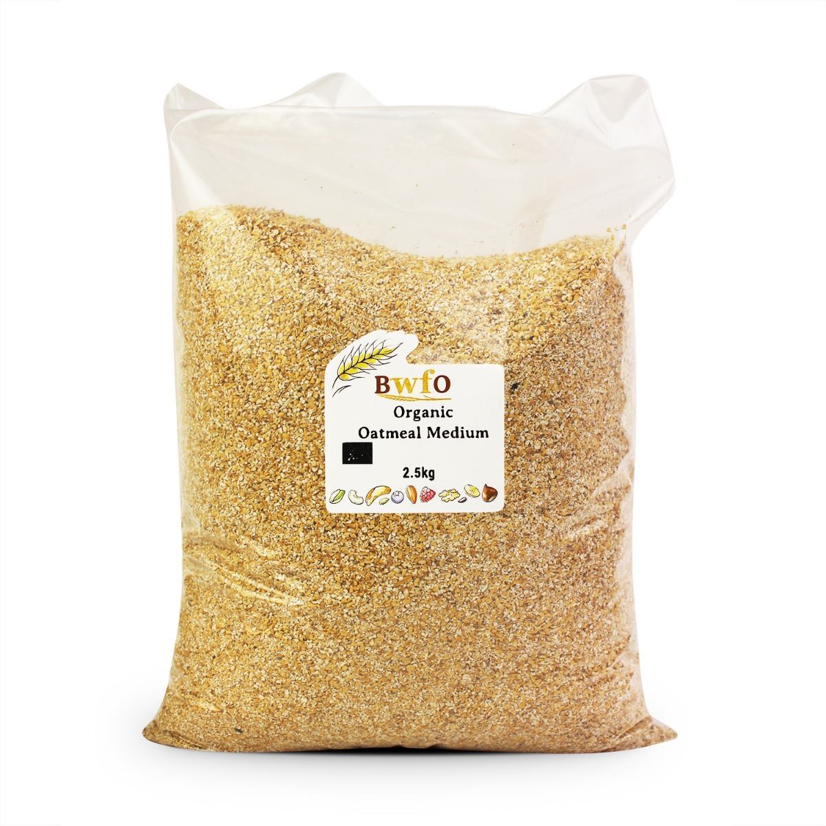 Organic Oatmeal Medium 2.5kg | BWFO | Free UK Mainland P&P