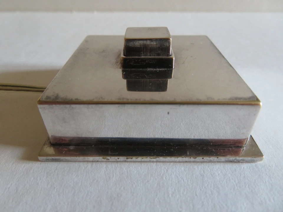 Reimann glocke sonnette electrique métal argenté Art Deco XXe - Photo 2/4