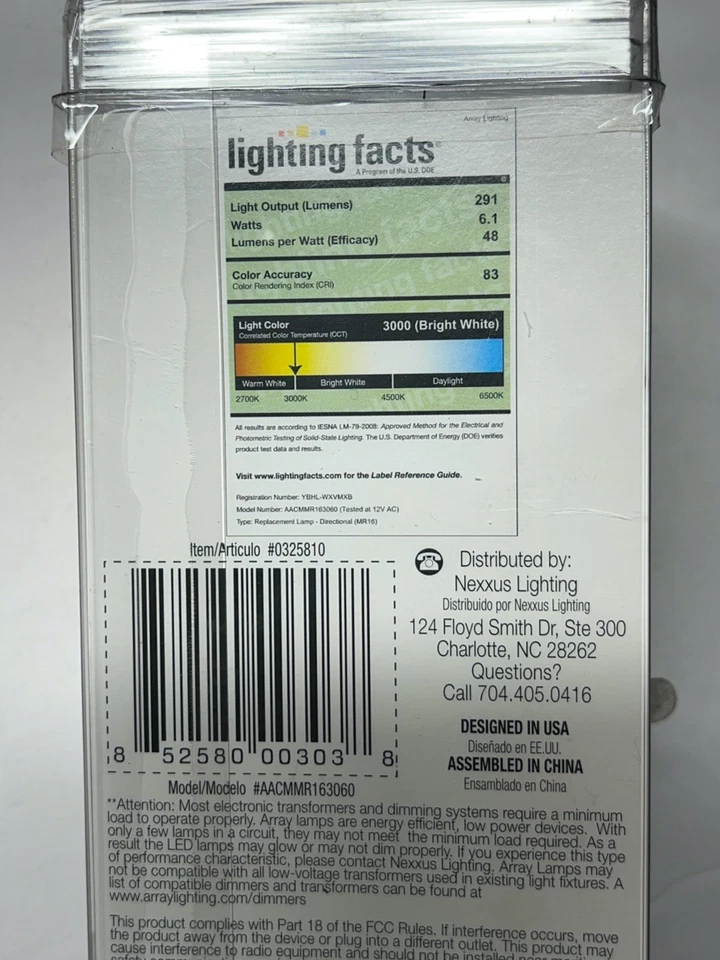  Array 6.1-Watt MR16 Plug-in Base Indoor LED Flood Light Bulb #0325810 - Image 4 of 4