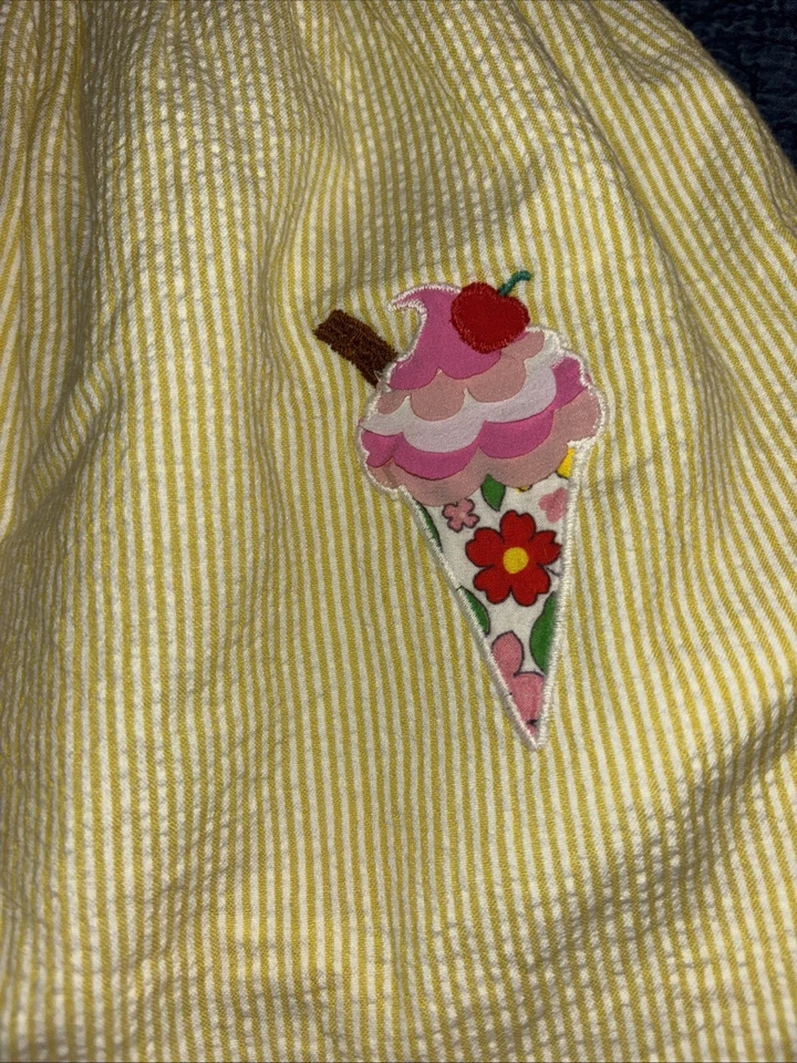 Vestido amarillo Baby Boden Ice Cream Cherry Pinnie 9-12 meses Foto 3 de 4