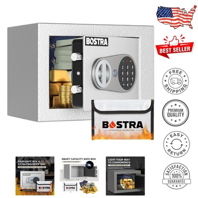 Compact Fireproof Safe with Keypad Lock & Fireproof Bag for Ultimate Security