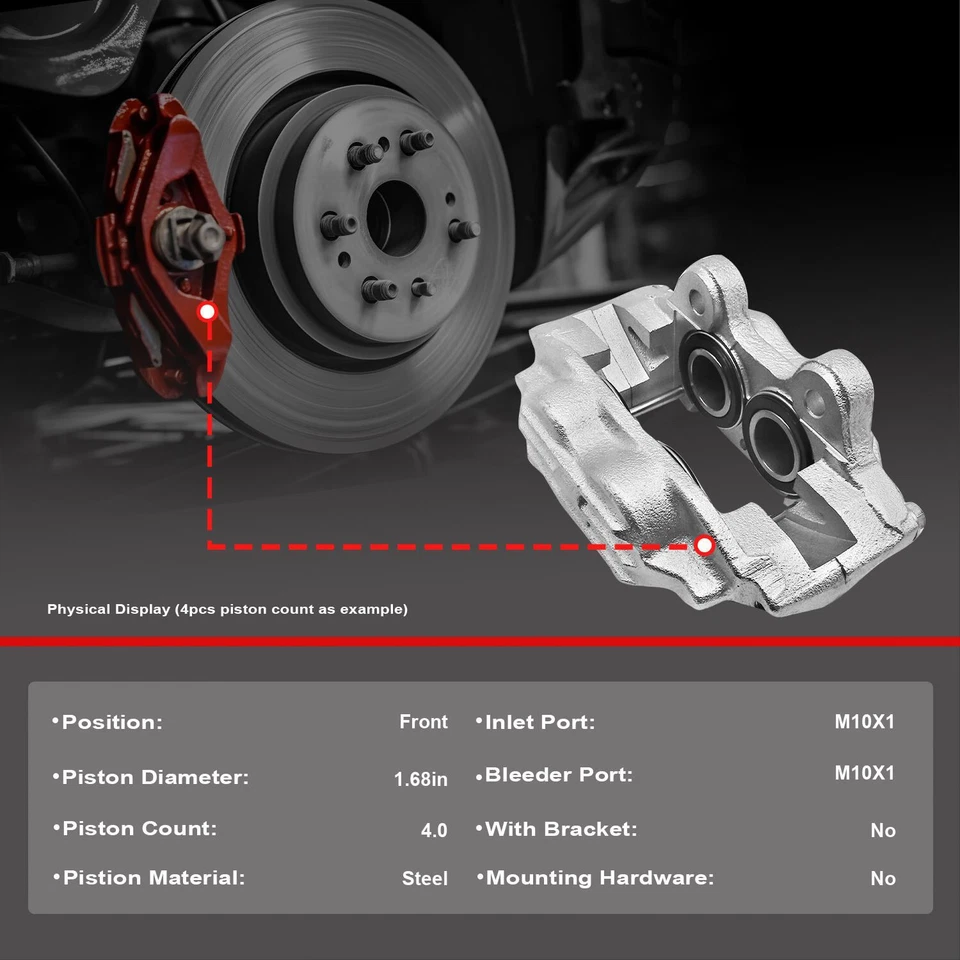 2pcs Front Disc Brake Caliper for Lexus GS300 GS350 GS430 IS200t IS350 RC200t - Image 4 of 4
