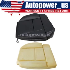 Driver Bottom Leather Seat Cover & Foam Cushion For 2004-2008 Ford F150 Black