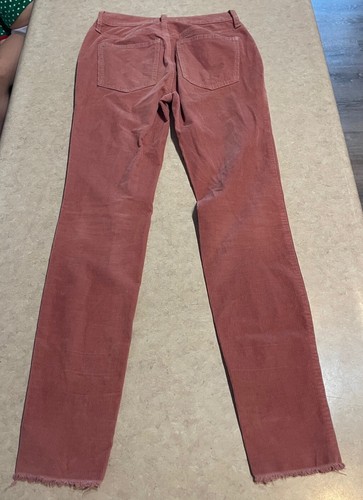 Free People We the Free Pants Womens Size 24 Pink Corduroy Raw Hem Pockets Rose - Picture 8 of 13