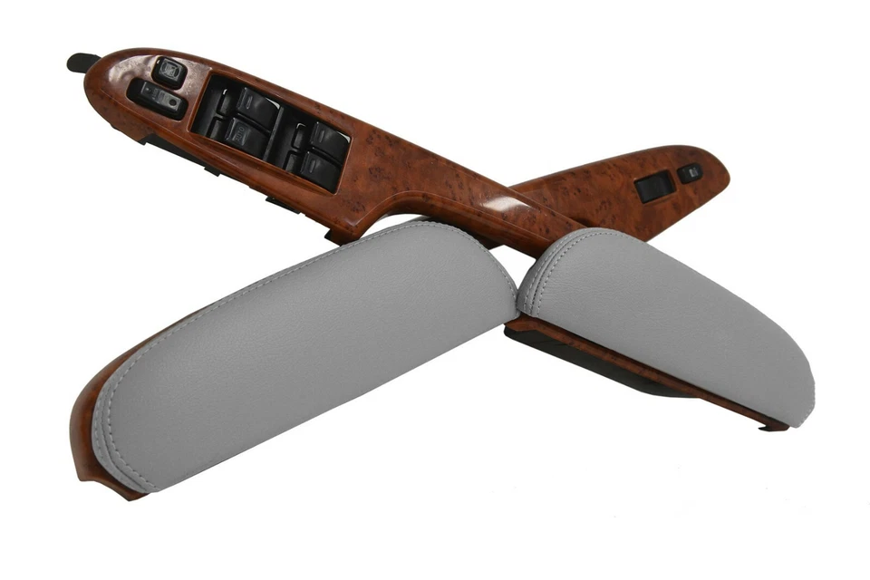 Cubierta de reposabrazos de panel de puerta de cuero para Toyota Sienna 2005-2010 gris Foto 3 de 4