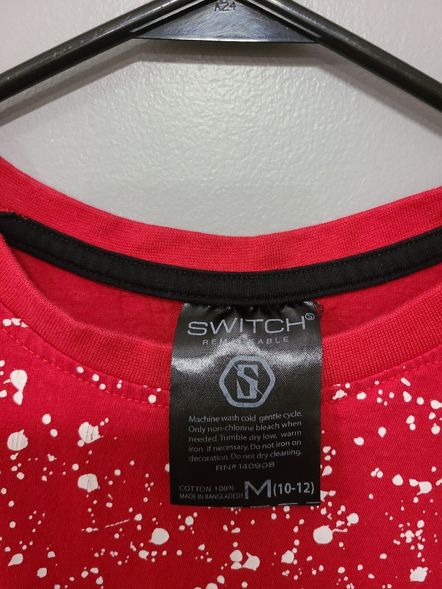 Switch Remarkable Chicago Bulls TShirt Splatter Paint Sz M