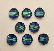 8pc Swarovski Crystal Bermuda Blue 12mm Pagoda 5107 L Beads; Vintage; Rare