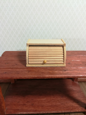 Dollhouse Miniature Bread Box Unfinished with Opening Door 1:12 Scale