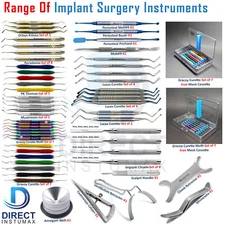 Range Of Dental Implant Surgical Instruments Periodontal Dentistry Kit INSTUMAX®