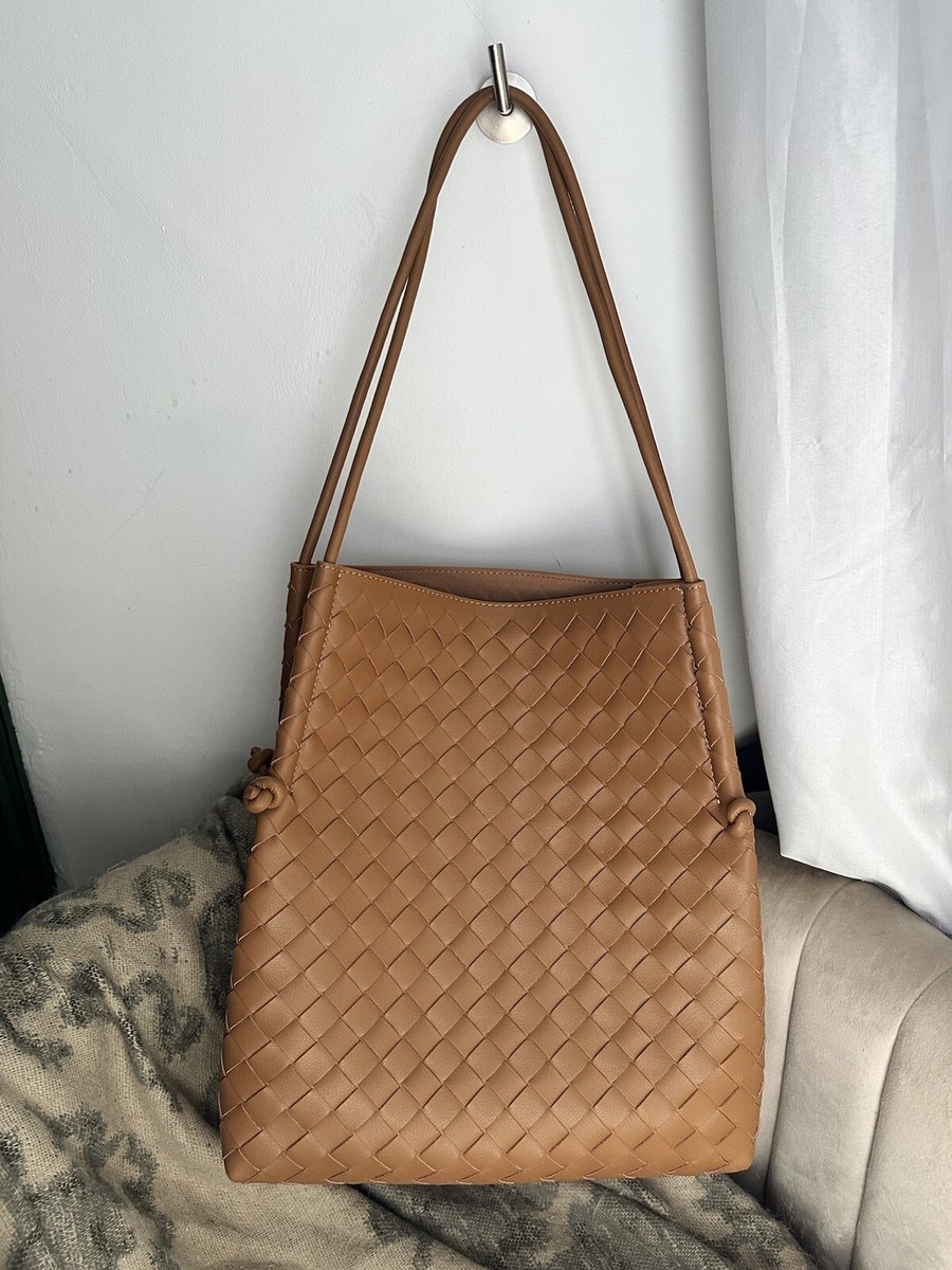 Tote Lattice Topshop Puffer Tote Bag Genuine Leather Luxury Woven