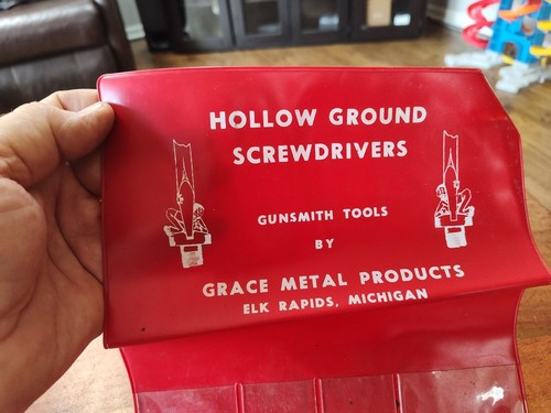 Hollow Ground Screwdrivers Gunsmith Tools Grace Metal Products Vinyl Holder NOS - Picture 2 of 7