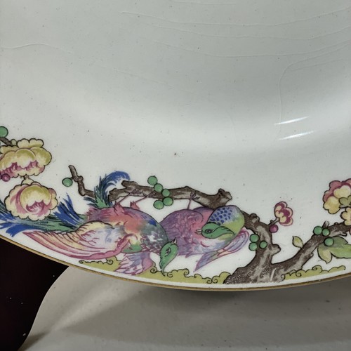 J & G Meakin England Reg Sol 391413 Floral Branches Pheasant Plate 9.75” - Picture 2 of 14