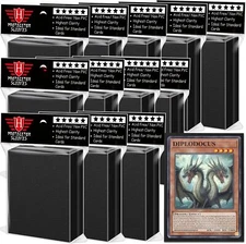 1200 Pcs Black Card Sleeves, Toploaders for Trading Cards, Soft Clear Protectors