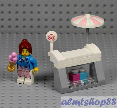 LEGO Ice Cream Stand w/ Sundae Minifigure Candy Shop Counter Vendor Town  City