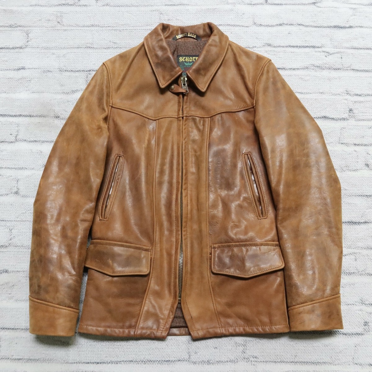Schott NYC 532 Rogue John Hancock Leather Delivery Jacket Made in