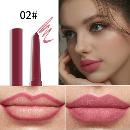 Matte Lipstick Lip Liner Pen Waterproof Velvet Nude Non-stick Cup Makeup Beauty - Picture 9 of 31