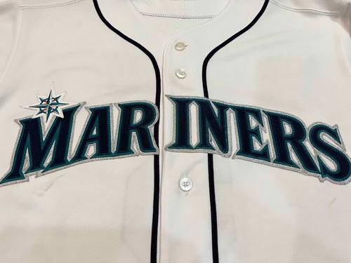 Majestic Authentic MLB Seattle Mariners BELTRE #5 Jersey Sz 44 White USA Sewn - 第 2/9 張圖片