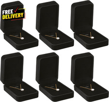 6 Pieces Velvet Jewelry Gift Boxes for Necklace Pendant Bracelet Ring Earring..