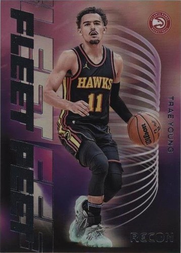 Trae Young Rookie Card 2018-19 Panini Prizm Prizms Ruby Wave #78