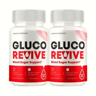 2-Pack Gluco Revive Blood Support Supplement GlucoRevive Pills - 120 Capsules