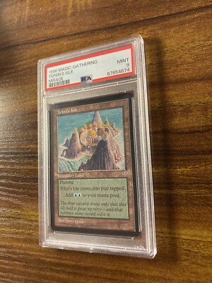 MTG✨TEFERI'S ISLE✨Mirage PSA 9 MINT RARE Legendary Land