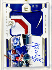 2021 National Treasures Sherten Apostel Gold Patch Auto /49 Rookie RPA RC