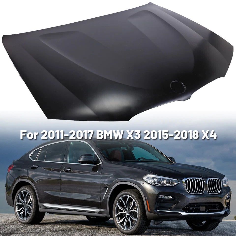 Hood Panel Bonnet Shell For 2011-2017 BMW X3 2015-2018 X4 Primed Steel — 第 2/4 张图片