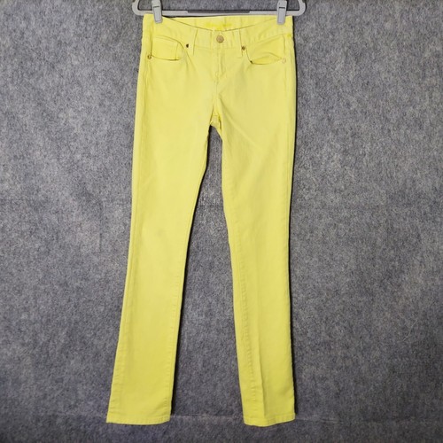 Ralph Lauren 888 Jeans 26 Proprietor NY Straight Slim Leg Low Rise Yellow Denim