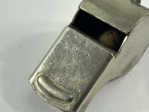Vtg Boy Scouts of America BSA Whistle Be Prepared Silver Tone Metal Lifeguard - Picture 5 of 6
