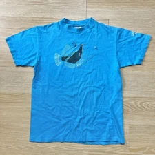 Vtg Humuhumu Nukunuku Apua'e Hawaii Puffy Shirt L Maui Snorkel Single Stitch Tee