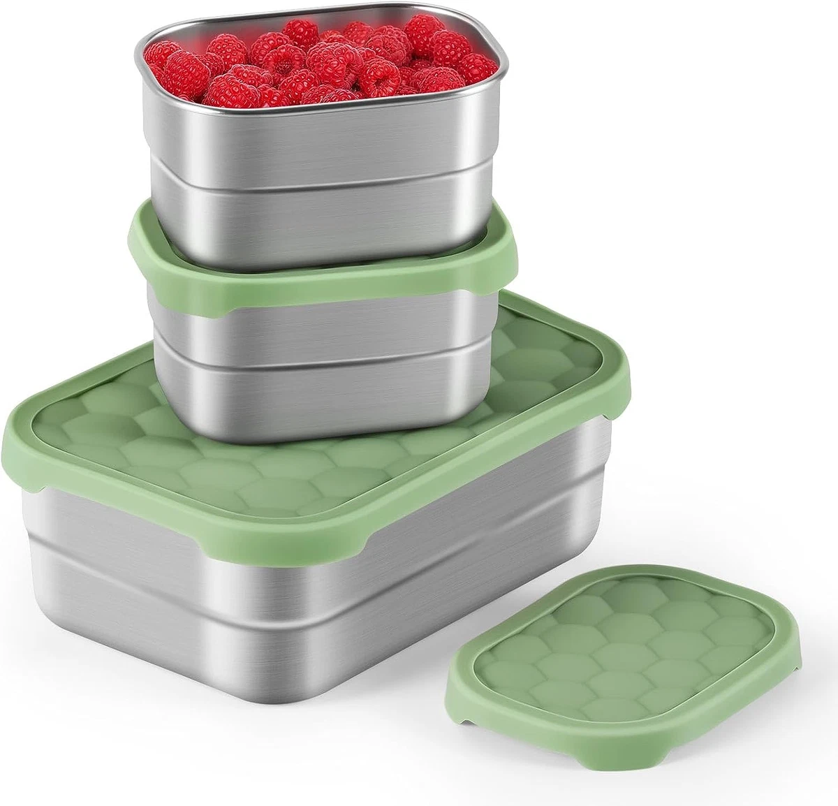 Stainless Steel Snack Containers for Kids, Easy Open Leak Proof Small Food  Cont