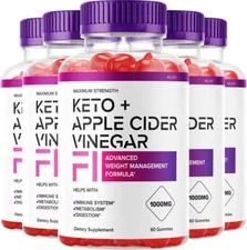 Rillvo (5 Pack) F1 Keto Gummies Keto ACV Gummies Apple Cider Vinegar F1 ACV...