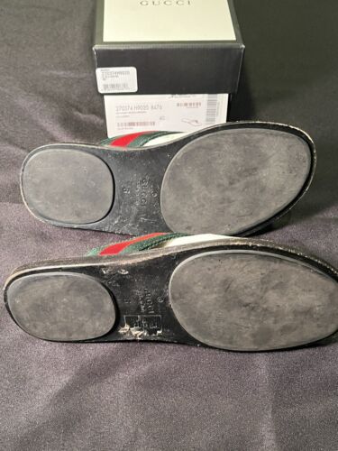 SANDALIAS PLANAS GUCCI TANG WEB FLIPFLOPS GG TALLA 6 MUJER NEGRAS DESLIZANTES AUTÉNTICAS - Imagen 11 de 12