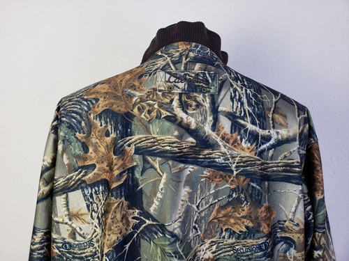 Cabelas Seclusion 3D Camo Full Zip Thinsulate Bomber Coat Jacket Mens M L - Picture 6 of 10