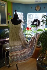 TRIBAL 50TH ANNIVERSARY MULTI COLOR GOTH BOHO PRAIRY FLORAL TIERED MAXI DRESS XL