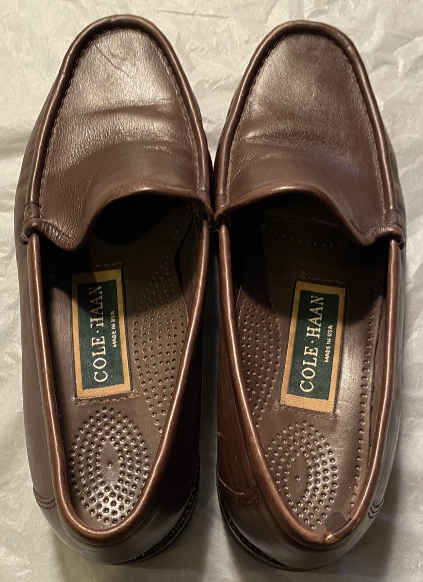 Vintage Cole Haan Chunky Brown Loafers Vibram Soles Made in USA Women’s Sz 7.5 B